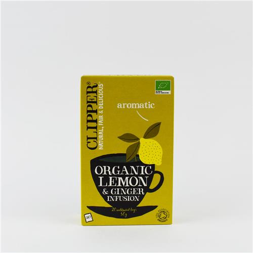 Clipper Lemon And Ginger Tea Bags G All About Organics Online