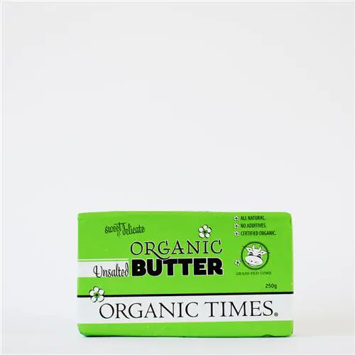 Butter, Grass Fed Organic Cultured (250g)