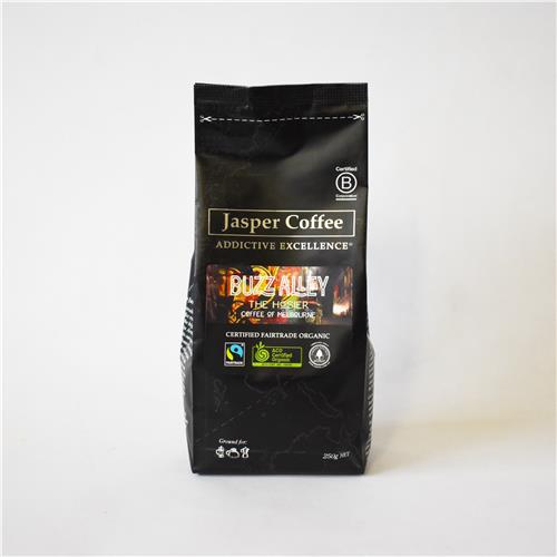 Jasper Coffee Buzz Alley Hosier 250g – All About Organics Online