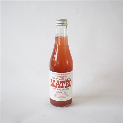 Mateo Yerba Maté Soda Hibiscus 330ml – All About Organics Online